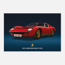 Load image into Gallery viewer, 1969 Lamborghini Miura P400S Small Canvas