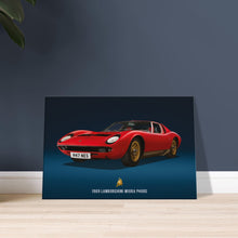 Load image into Gallery viewer, 1969 Lamborghini Miura P400S Small Canvas