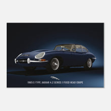 Load image into Gallery viewer, 1965 E-Type Jaguar 4.2 Series 1 FHC Small Canvas