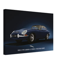 Load image into Gallery viewer, 1965 E-Type Jaguar 4.2 Series 1 FHC Small Canvas