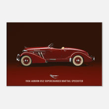 Load image into Gallery viewer, 1936 Auburn 852 Supercharged Boattail Speedster Small Canvas