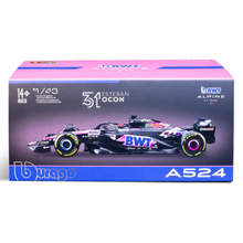 Load image into Gallery viewer, F1 BWT Alpine A524 Esteban Ocon - 1:43 Scale Model with Helmet