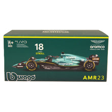 Load image into Gallery viewer, F1 Aston Martin AMR23 #18 Lance Stroll - 1:43 Scale Model with Helmet
