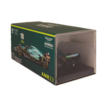 Load image into Gallery viewer, F1 Aston Martin AMR23 #18 Lance Stroll - 1:43 Scale Model with Helmet