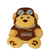 Load image into Gallery viewer, Pilot Bear Magnet - Haynes Motor Museum Logo