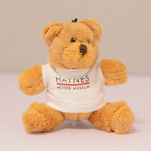 Load image into Gallery viewer, Robbie Bear Keyring with T-shirt - Haynes Motor Museum Logo
