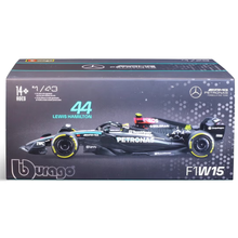Load image into Gallery viewer, F1 Mercedes W15 Lewis Hamilton - 1:43 Scale Model with Helmet