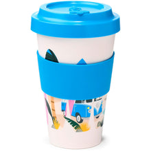 Load image into Gallery viewer, Volkswagen Camper Bus Travel Mug 400ml - Waves are Calling Design