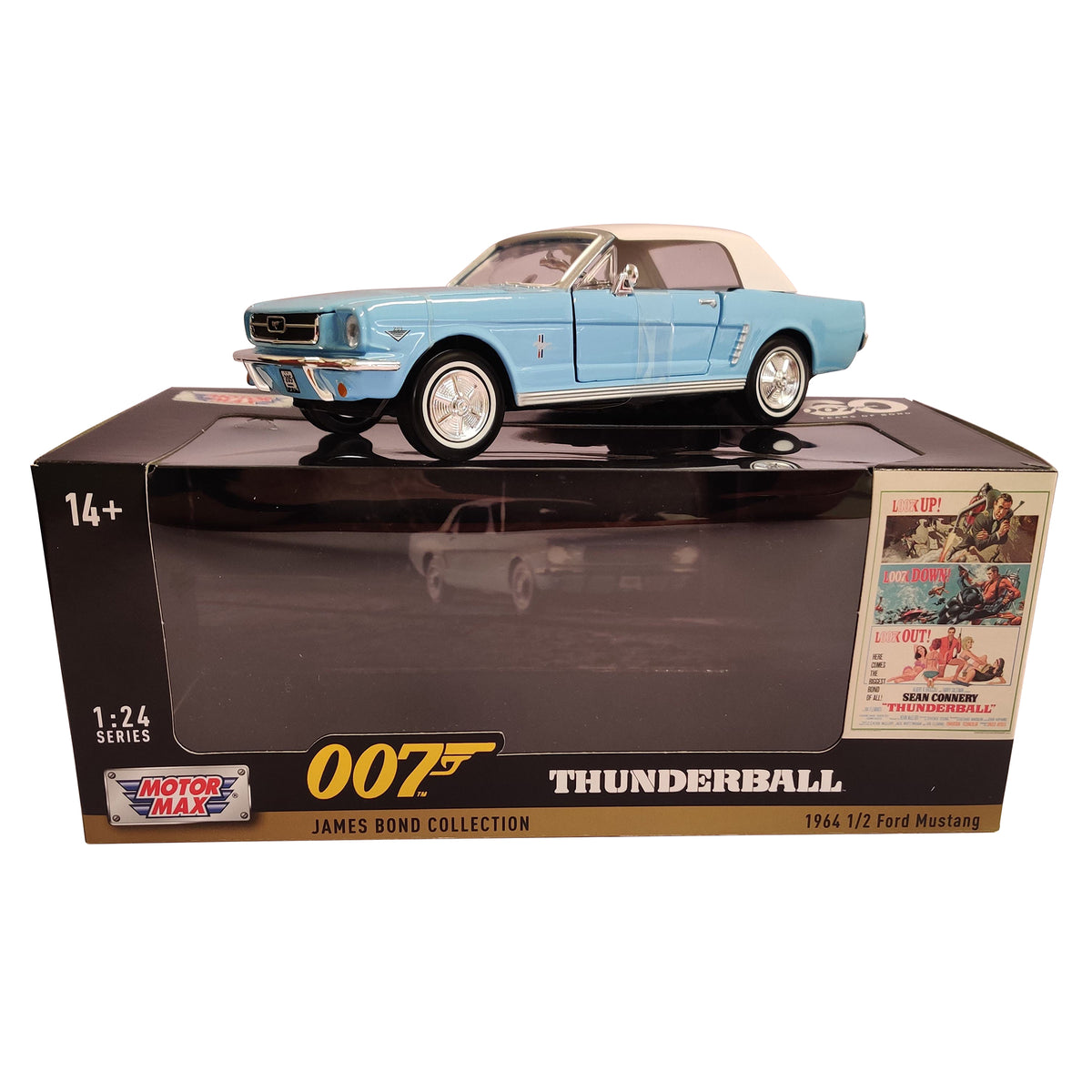 Ford Mustang 1964 1/24 James Bond Thunderball - Motormax - NEUVE
