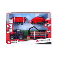 Load image into Gallery viewer, Massey Ferguson Tractor with 3 Trailers