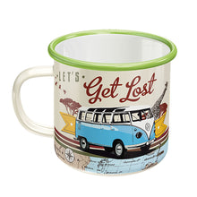 Load image into Gallery viewer, VW Bulli Van 'Let's Get Lost' Enamel Mug