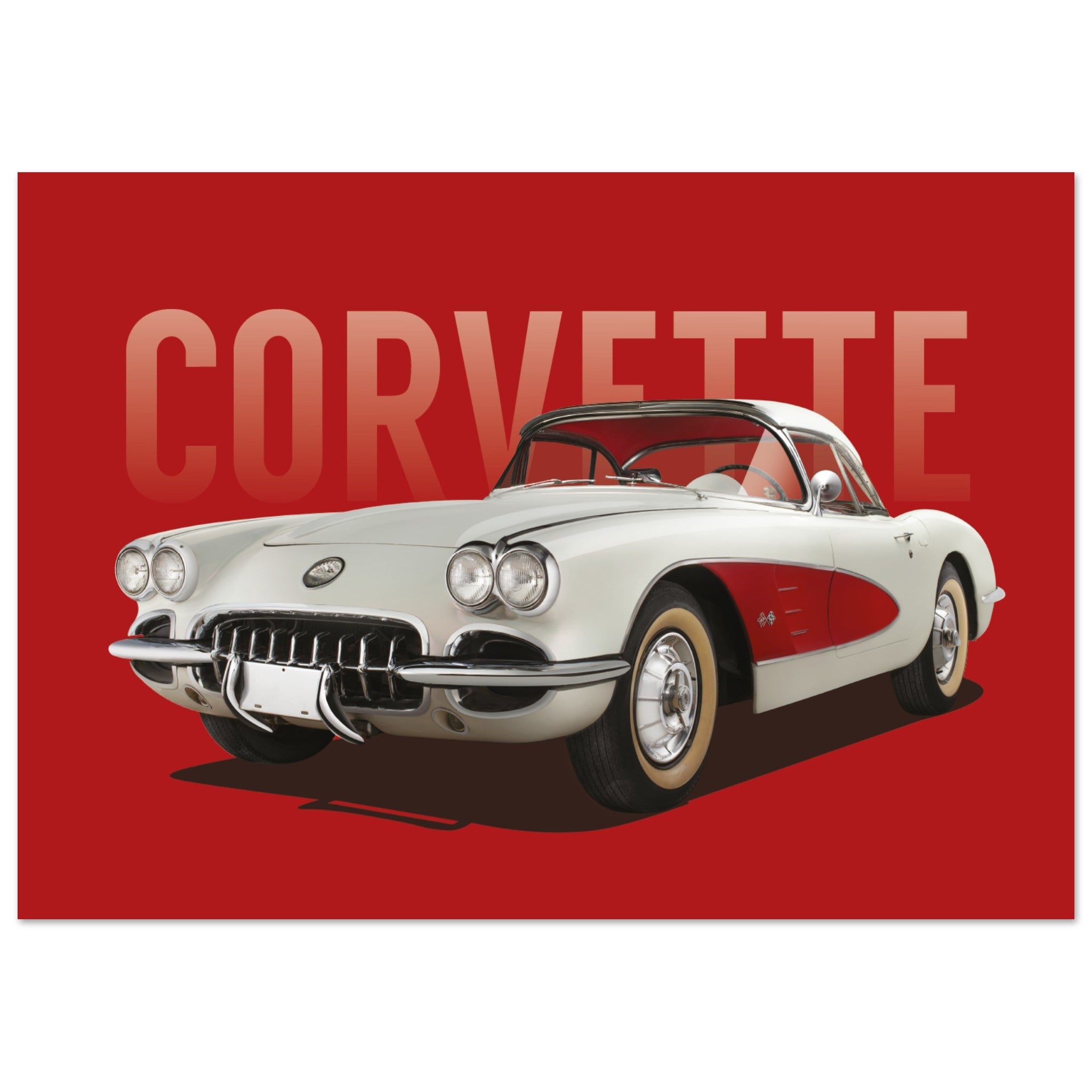 Cars Poaster 1960 Chevrolet Corvette Poster – Haynes Motor Museum Shop