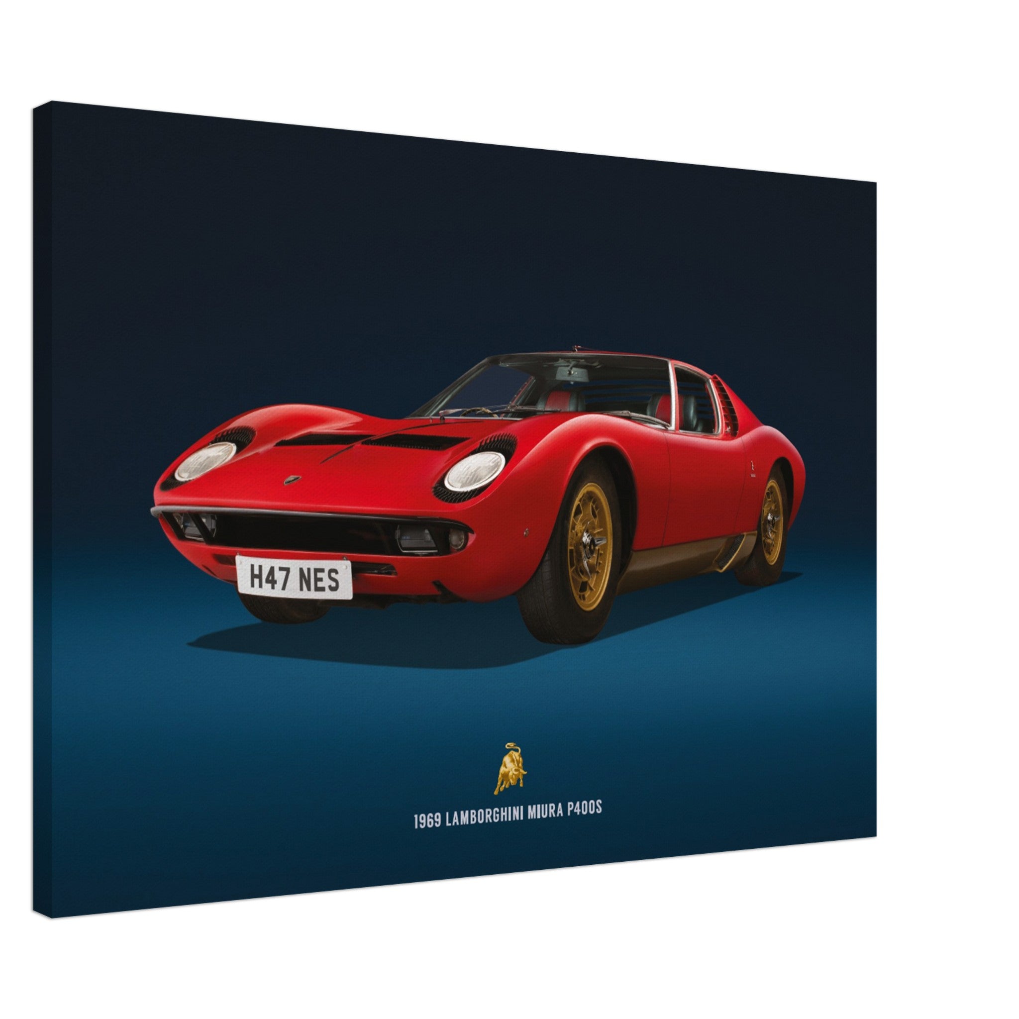 1969 Lamborghini Miura P400S Large Canvas – Haynes Motor Museum Shop