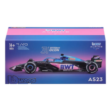 Load image into Gallery viewer, F1 BWT Alpine A523 Esteban Ocon - 1:43 Scale Model with Helmet
