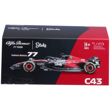 Load image into Gallery viewer, F1 Alfa Romeo C43 Valtteri Bottas - 1:43 Scale Model with Helmet
