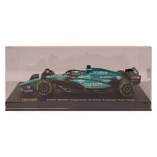 Load image into Gallery viewer, F1 Aston Martin AMR23 #18 Lance Stroll - 1:43 Scale Model with Helmet
