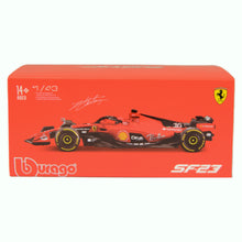 Load image into Gallery viewer, F1 Ferrari SF-23 #16 Leclerc - 1:43 Scale Model with Helmet

