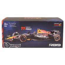 Load image into Gallery viewer, F1 Oracle Red Bull Racing RB19 #11 Sergio Perez - 1:43 Scale Model with Helmet
