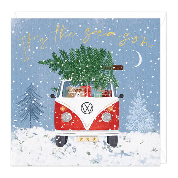 Christmas Camper Van Greeting Card