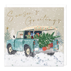 Christmas Land Rover Greeting Card
