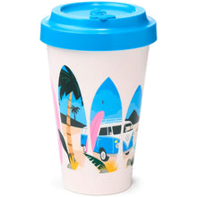 Load image into Gallery viewer, Volkswagen Camper Bus Travel Mug 400ml - Waves are Calling Design
