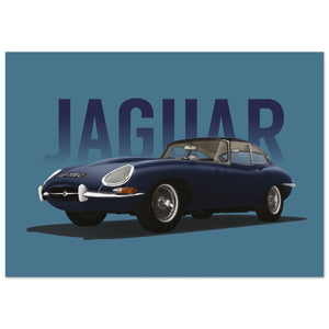 1965 E-Type Jaguar 4.2 Series 1 FHC Poster