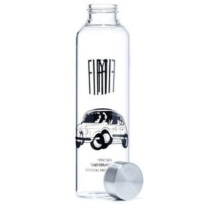 Fiat 500 Retro Reusable Glass Bottle