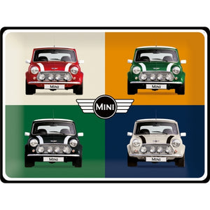 Tin Sign - Mini - 4 Cars Pop Art