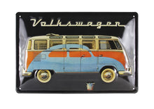 Load image into Gallery viewer, VW T1 Bus Metal Sign Samba &amp; Beetle
