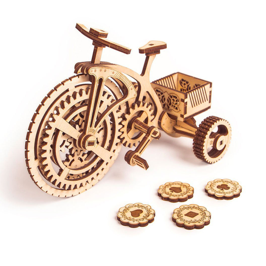 Antique wooden shop bicycle