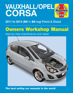 Vauxhall/Opel Corsa petrol & diesel (11-14) 60 to 64 Haynes Repair Manual