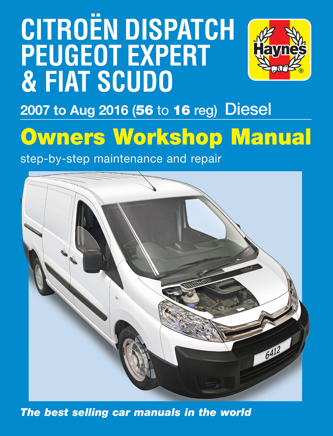 Citroen Dispatch, Peugeot Expert & Fiat Scudo Diesel 56 to 16 (07 - Aug 16) Haynes Repair Manual