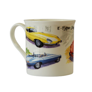 E Type Jaguar Fine China Mug