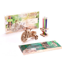 Load image into Gallery viewer, Wooden Mechanical 3D Model Bicycle
