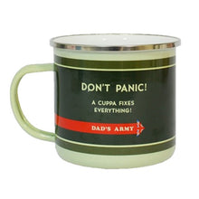 Load image into Gallery viewer, Dad&#39;s Army Don&#39;t Panic Enamel Mug
