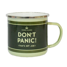 Load image into Gallery viewer, Dad&#39;s Army Don&#39;t Panic Enamel Mug
