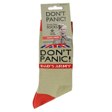 Load image into Gallery viewer, Dad&#39;s Army Don&#39;t Panic Socks
