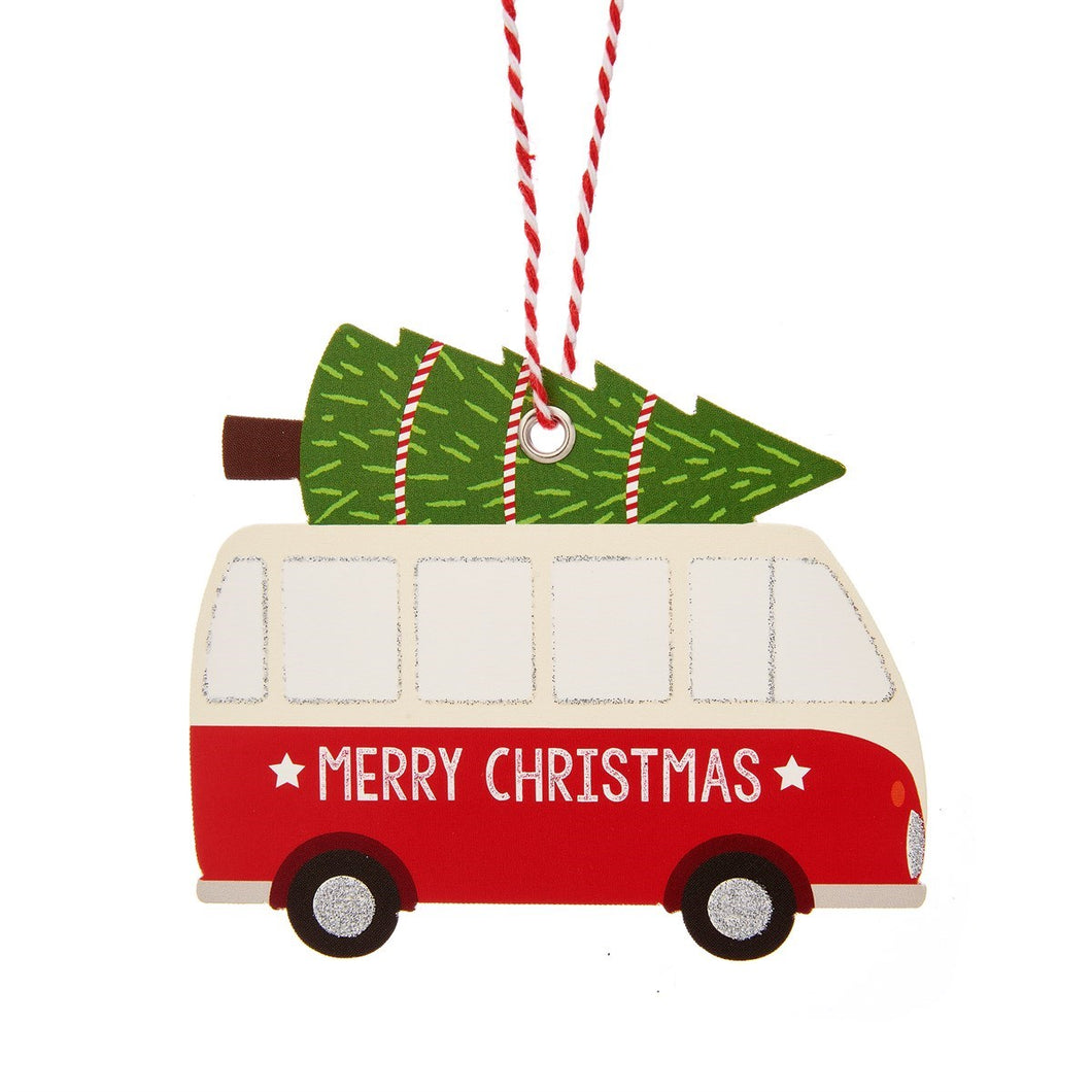 Traditional Christmas Camper Gift Tags - set of 6